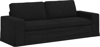 vidaXL Sof&aacute; Negro 222 X 80 X 82 Cm Tela Vidaxl