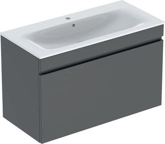 Keramag Keramag - Geberit Renova Plan Set Avec Lavabo Et Armoire Basse, 1 Tiroir