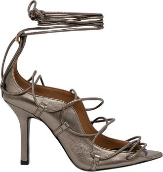 Patrizia Pepe Sandalen met hoge hak - Dames - Schoenen - Groen - Maat: 40 EU Leer