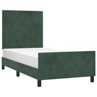vidaXL Estructura De Cama Sin Colch&oacute;n Terciopelo Verde Oscuro 80x200cm Vidaxl