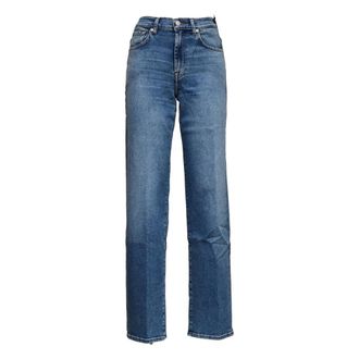 7 For All Mankind Straight Jeans, female, Blue, Size: W29 Straight Jeans