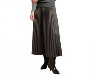 Lyss&eacute; Pleated Ponte Midi Skirt In Lon Gl Pld