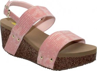Volatile Womens Summerlove Sandal In Blush Snake