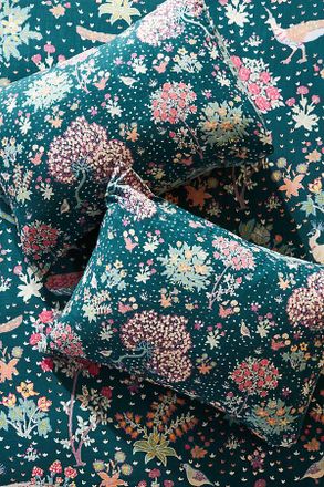 Anthropologie Darby Cotton Slub Printed Shams, Set of 2