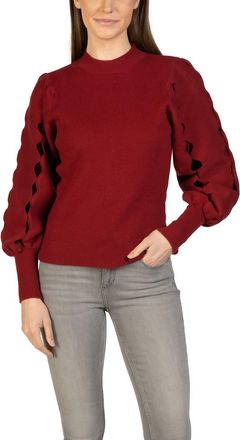 Love Token Ophelia Cut Sleeve Sweater In Wine
