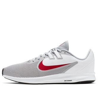 Nike Downshifter 9 Wolf Grey Red AQ7481-006