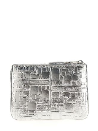 Comme Des Gar&ccedil;ons Womens Silver Calfskin Cardholder Accessory