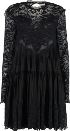 Paco Rabanne Abito a fiori - Nero