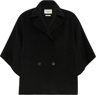 Max Mara Wkdneo Korte Jas - Dames - Mantel - Zwart - 2XS - Wol - Jassen