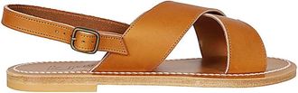 K.Jacques Flat Sandals, female, Brown, Size: 10 US St Tropez Sandal