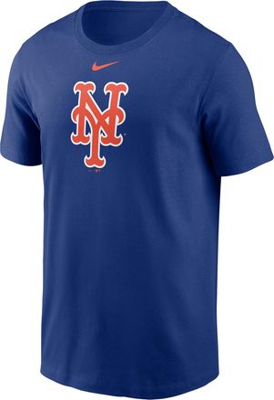 Nike New York Mets Fuse Logo Nike Mens MLB T-Shirt in Blue | N1994EWNME-CJP