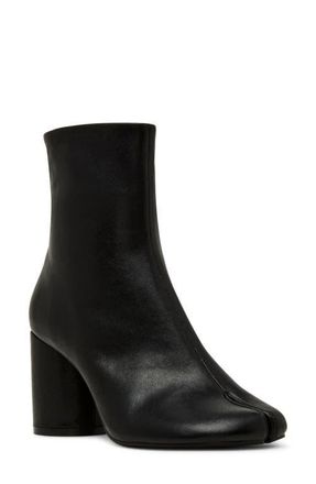 Steve Madden Caro Split Toe Bootie in Black Leather at Nordstrom, Size 8.5