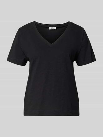 s.Oliver Red Label Relaxed Fit T-Shirt aus reiner Baumwolle in Black, Gr&ouml;&szlig;e 34