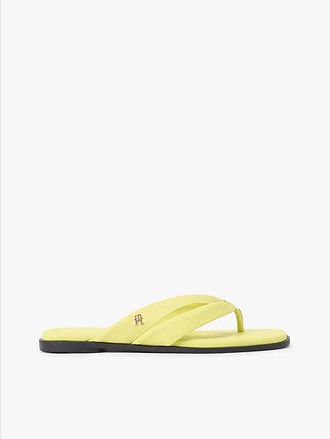 Tommy Hilfiger Leather Toe Post Flat Sandals