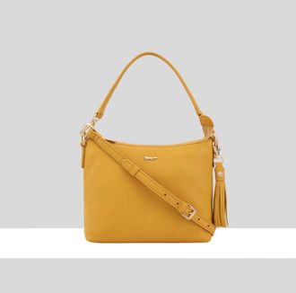 Paul Costelloe Womens Mestolo Leather Multi Way Bag - Yellow - One Size