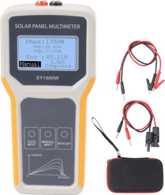 OEM Probador De Paneles Solares, Mult&iacute;metro Fotovoltaico Ey1600w Con Retroiluminaci&oacute;n Mppt, Herramienta De Voltaje De Circuito Abierto Para Pruebas Fotovo