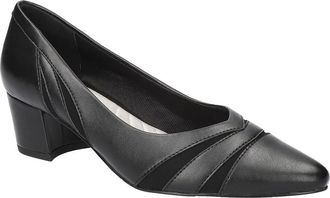 Easy Street Lizbeth Block Heel Pump in Black Lamy-Patent at Nordstrom, Size 8.5