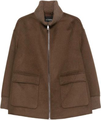 Lou Andr&eacute;a Jack met capuchon en rits - Dames - Zomerjassen - Bruin - XS - Jassen