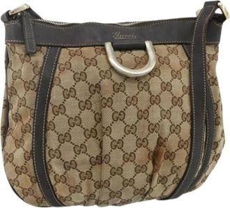 Gucci Pre-owned Cross Body Bags, female, Beige, Size: ONE SIZE Pre-owned Vintage Shoulder Bag