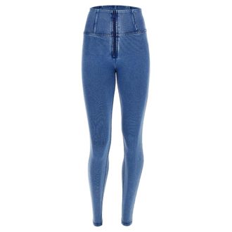 Freddy Leggings FREDDY Leggings WRUP2HC002ORG, Damen, Gr. XL, EURO, blau (light blau jeans, light blau seams), Obermaterial: 84% Baumwolle CO. 16% Elasthan E