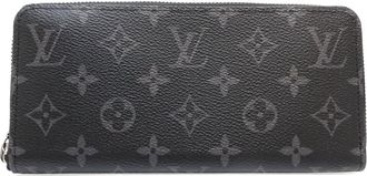 Louis Vuitton Monogram Eclipse Noir Monogram Eclipse Long Wallet (Bi-Fold) (Pre-Owned)