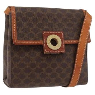 Celine Pre-owned Cross Body Bags, female, Brown, Size: ONE SIZE Pre-owned Vintage Macadam Crossbody Bag
