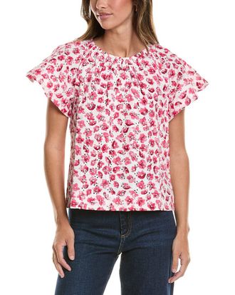 CeCe by Cynthia Steffe Cece Broderie Flare Sleeve Top