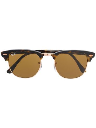 Ray-Ban tortoiseshell Clubmaster sunglasses - unisex - Acetate - 49 - Brown