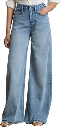 Ralph Lauren Jeans, Dames, Blauw, 2Xs, Denim, Woven-Wide Leg-Pants-3X1 Rigid Denim