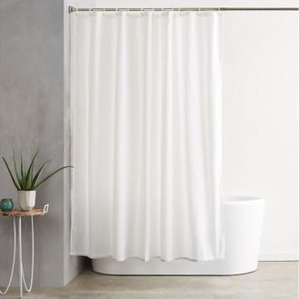 OEM Cortina De Ducha De Poli&eacute;ster De 180 X 200 Cm, Color Blanco - Crezuo