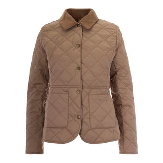 Barbour Light Jackets, female, Beige, Size: M Deveron Quilt Jacket
