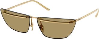 Prada PR C52S 5AK70G Womens Sunglasses Gold Size 64