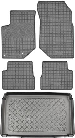OEM Peugeot 208 Ii Hatchback (5 Puertas) Desde Junio De 2019. Juego: Alfombrillas De Goma Para Coche + Alfombrilla Para Maletero