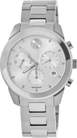 Movado Bold New Sport Chronograph Silver Dial Stainless Steel Mens Watch 3601323