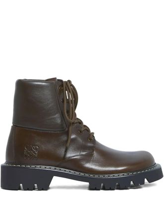 Loewe Sierra boots - men - Leather/Leather/Rubber - 42 - Green