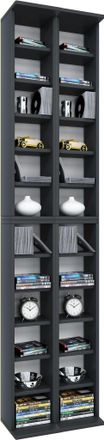 ebuy24 Ebuy24 - Soporte De Dvd De Cd De Madera Vcm Estante De Cd Con Espacio Para 408 Cd O 144 Dvds O 80 Videos Dimensiones: Al. 183 X An. 42 X T. 20 Cm Esta