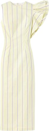 D'Estrëe Paris Franz striped dress - women - Cotton/Polyamide/Elastane - M - Yellow
