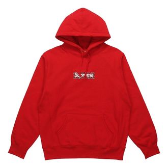 SUPREME FW19 Week 16 Bandana Box Logo Hooded Sweatshirt Red SUP-FW19-10828