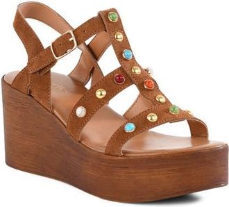 Seychelles Ticket to Ride Slingback Platform Wedge Sandal in Brown at Nordstrom, Size 8.5