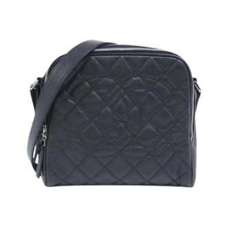 Chanel Vintage, unisex, Zwart, ONE Size, Leer, Pre-owned Vintage Cross Body Bag