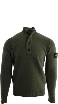 Stone Island Turtleneck Sweater - Heren - Coltruien - Groen - S - Wol - Truien & Vesten