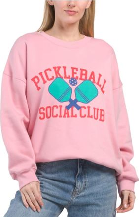 Le Lis Blanc Deux Pickleball Social Club Sweatshirt In Pink