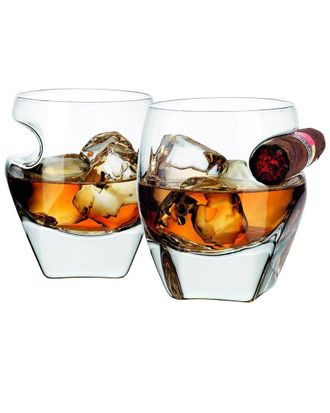 Godinger Godinger Arturo Cigar Whiskey Tumble Set Of 2
