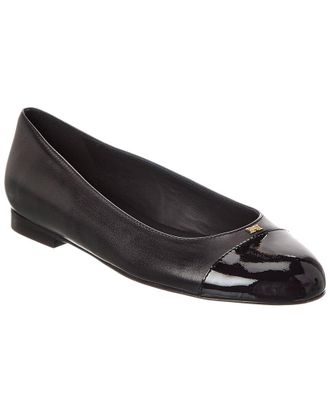 Bally Biely Leather Flat