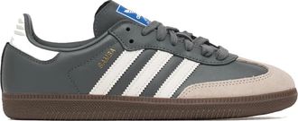 adidas Samba OG Grijs Wit Sneakers - Heren - Skateschoenen - Grijs - 46 EU - Leer - Fitness