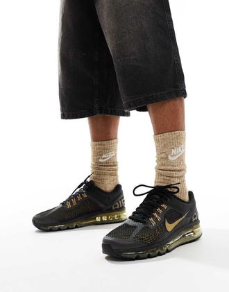 Nike Air Max 2013 - Sneakers nere e oro-Nero
