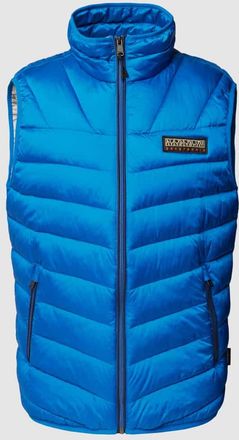 Napapijri Regular Fit Steppweste mit Stehkragen Modell AERONS in Royal, Größe M