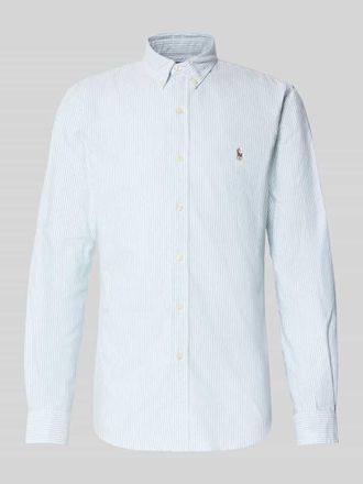 Polo Ralph Lauren Slim Fit Freizeithemd mit Button-Down-Kragen in Hellgrau, Gr&ouml;&szlig;e S