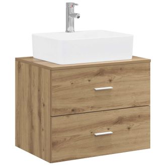 vidaXL Juego De Muebles De Ba&ntilde;o Roble Artisan Madera De Ingenier&iacute;a Vidaxl
