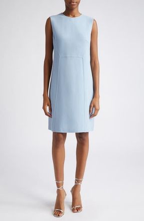 Michael Kors Stretch Wool Blend Crepe Shift Dress in Coast at Nordstrom, Size 10
